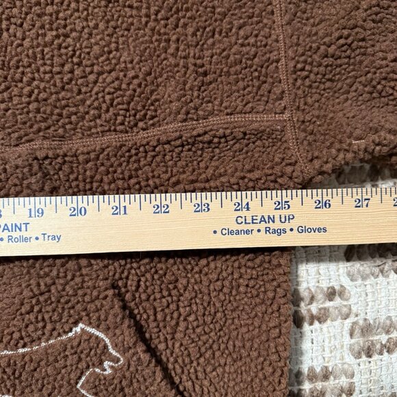 Urban Outfitters BDG Wolf Embroidered Fleece Quarter Jacket Pullover Size Medium - Picture 7 of 8